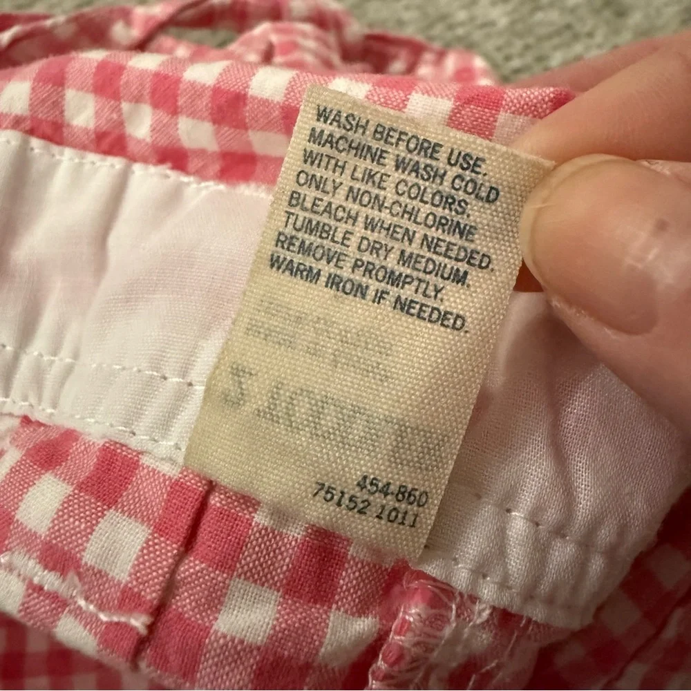 OshKosh B’gosh Pink Gingham Check Shortalls Toddler‎ Size 2T Vintage Vestbak